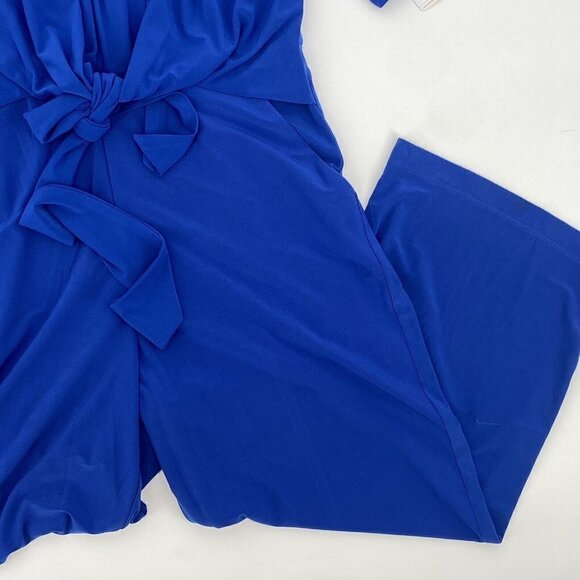 Laundry by Shelli Segal Women’s Size 8 Cobalt Blue Tie Front Jumpsuit Cocktail - Picture 7 of 14